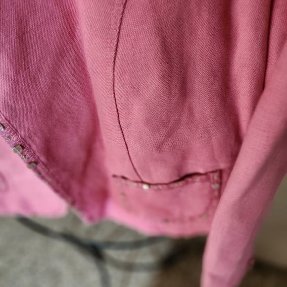 Sigrid Olsen Linen Blend Pink Lined   Sz. 14 Blazer Jacket - Picture 5 of 11